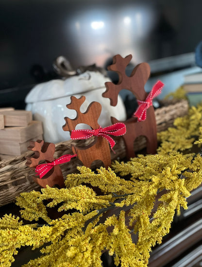 Wooden Reindeer Handcrafted by Clines Crafted Woodworking LLC