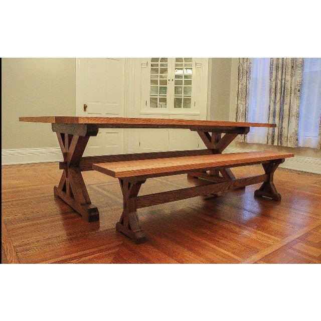 Outdoor farm tables online with benches