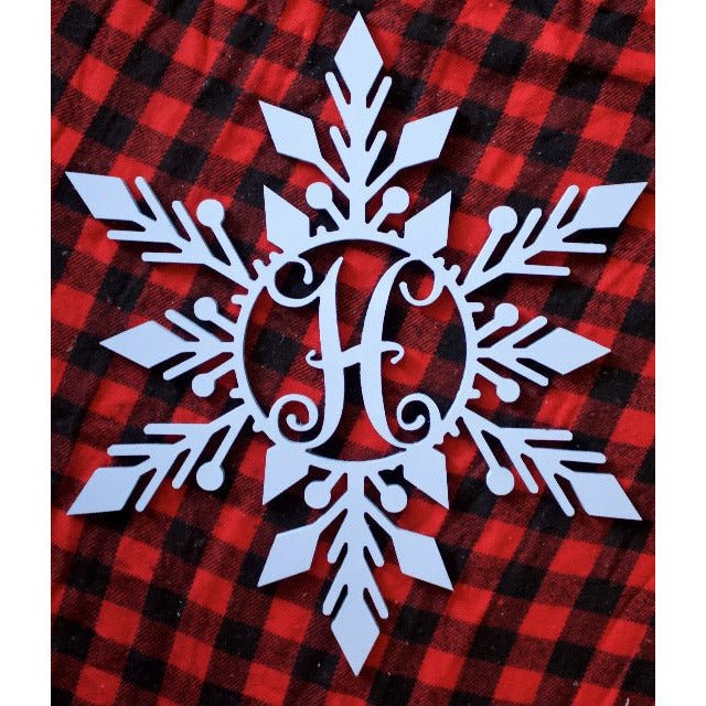 Snowflake Monogram- Holiday Wooden Monogram Letters, outlet Door Hanger Wreath- Christmas, winter holiday decoration