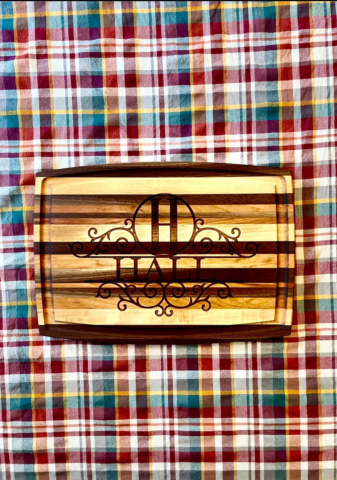 Handmade Hardwood Cutting Board - Personalized - Clines Crafted Woodworking LLC